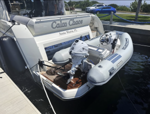 Image of a boat named the Calm Chaos.